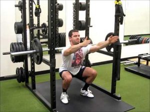 free weight squat to improve the power clean